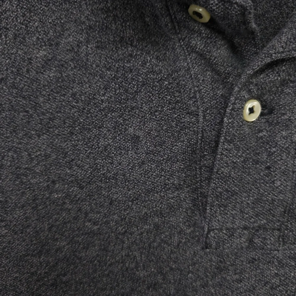 Polo Ralph Lauren Polo Shirt Mens Medium Dark Gray Pique Knit Preppy Pony Golf